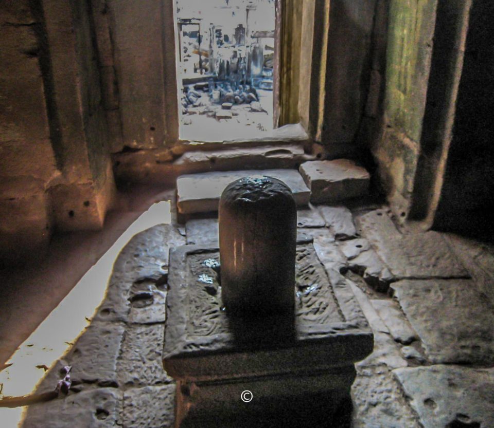 Lingam at Bayon temple within the Angkor Thom complex