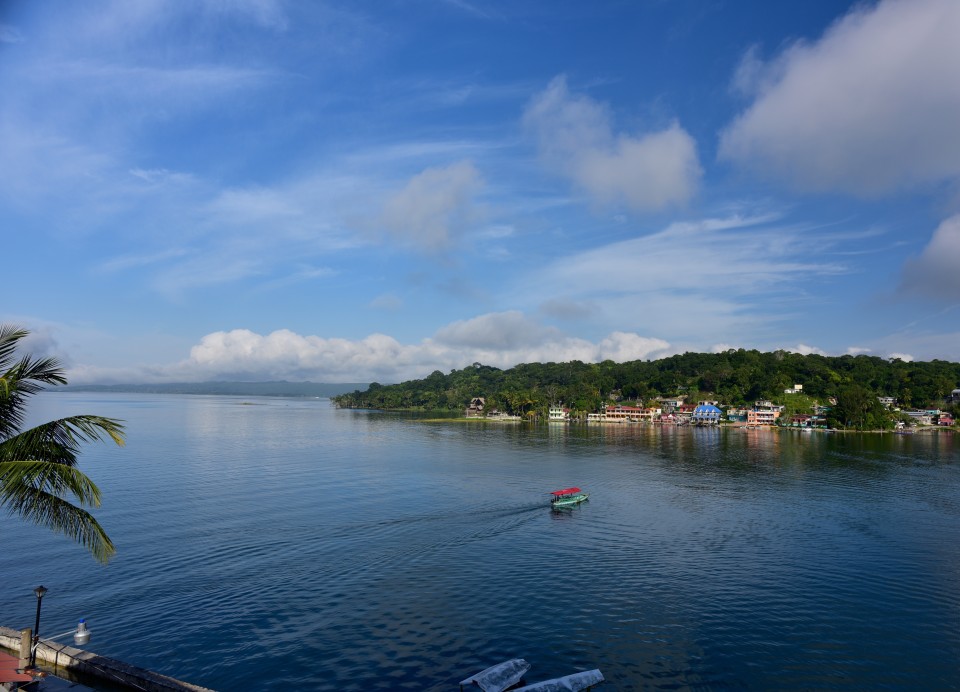 View of the lake from our room at Hotel Sabana 