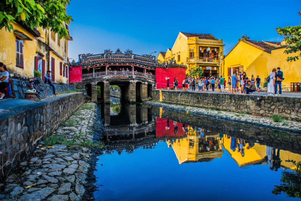 Hoi An, ancient port seen here with Japanese covered Bridge