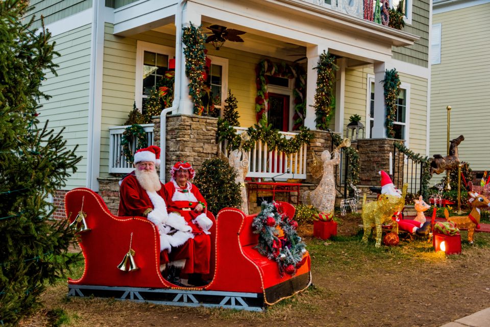 Residents play Santa for children visitng McAdenville
